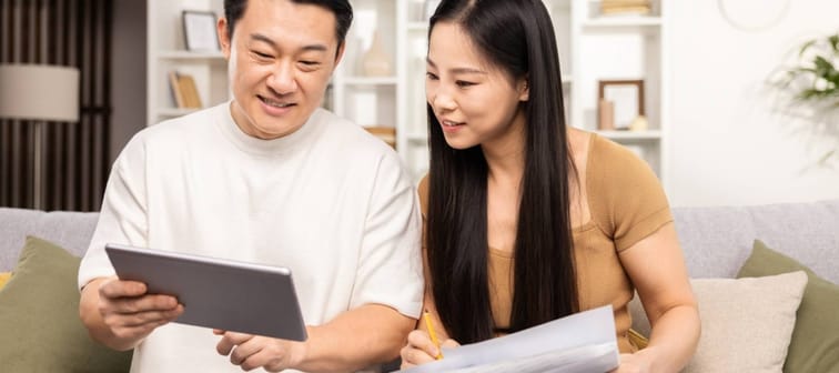 Couple making a decision together