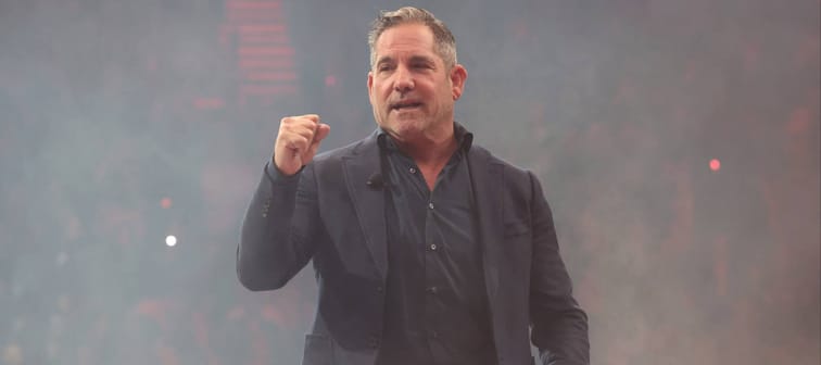 Grant Cardone speaks during the 10X Growth Conference 2025 at MGM Grand Garden Arena on March 21, 2025 in Las Vegas, Nevada