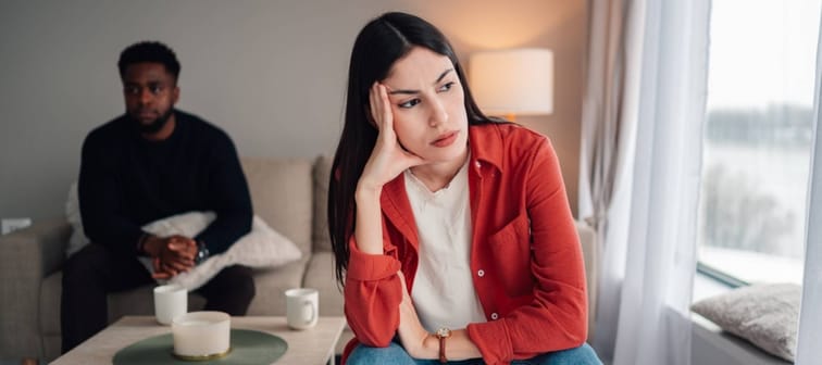 Unhappy couple