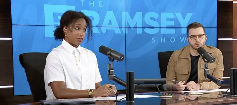 Ramsey Show hosts talking to caller