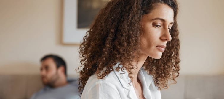 Unhappy couple