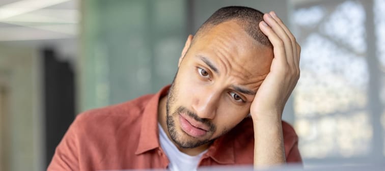 Man looking concerned