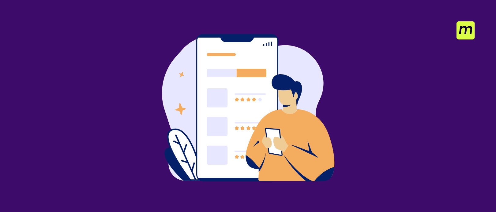 Someone holding their cell phone with a background of what's on their cell phone and their looking what options trading solutions they have in front of them. 